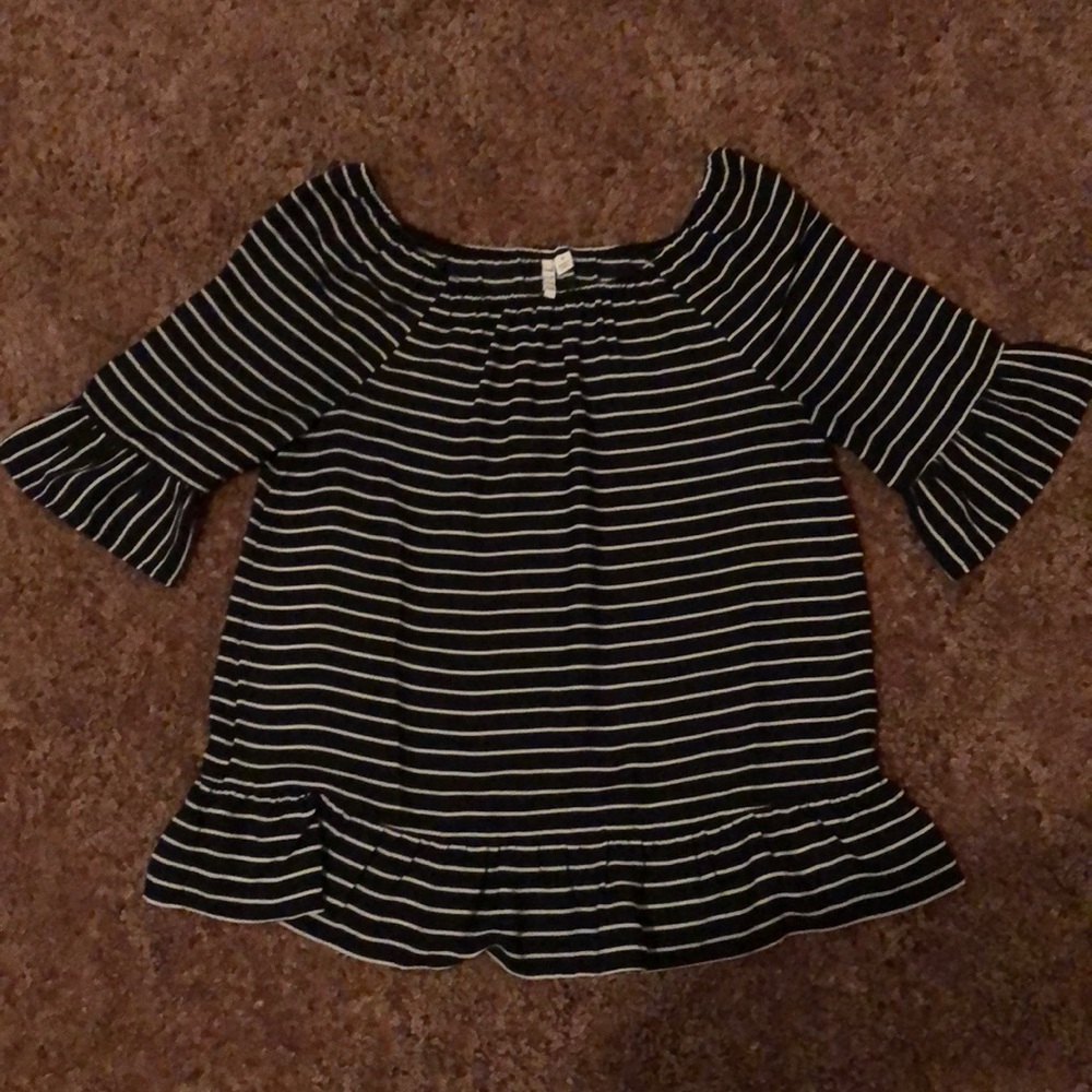 Black & White Striped Blouse